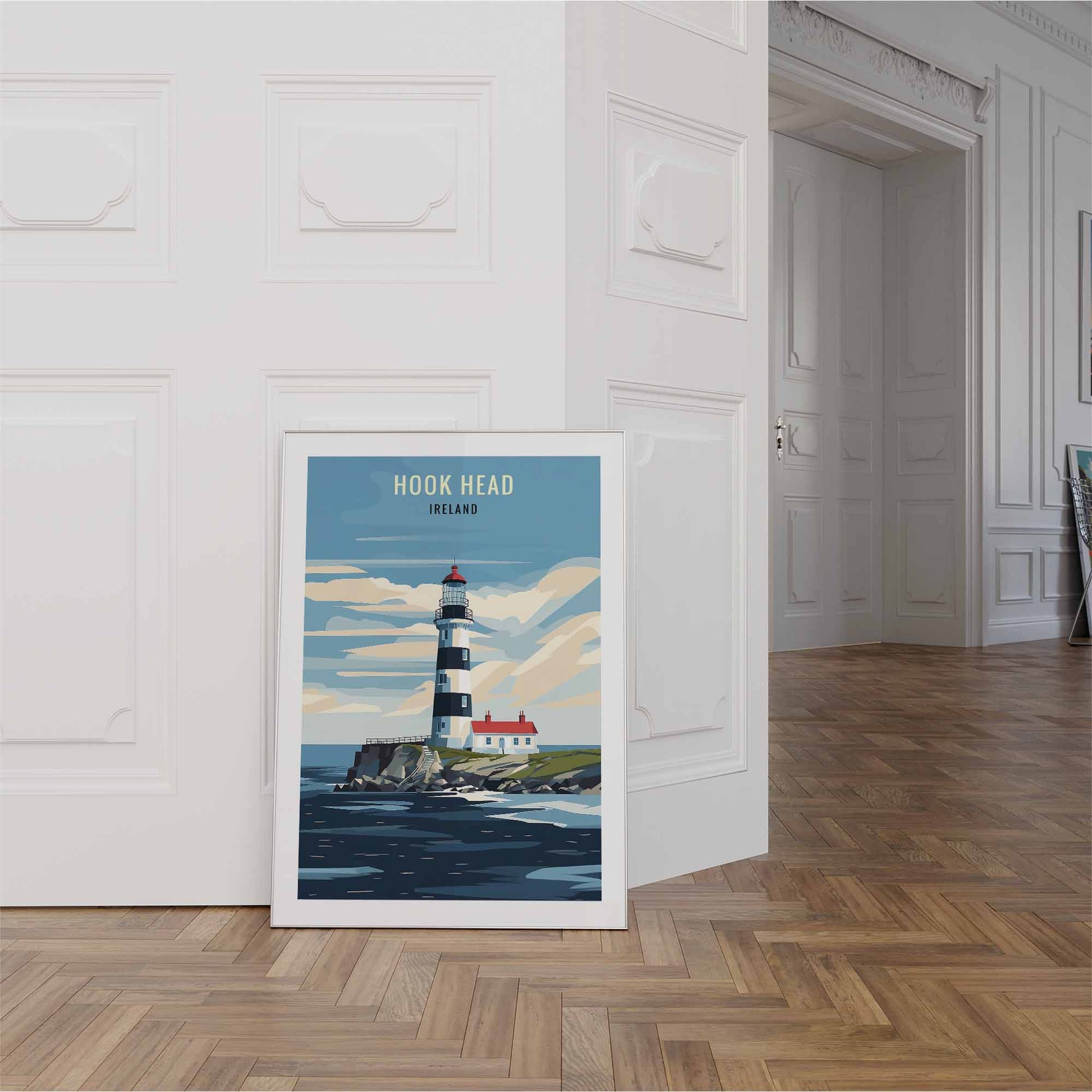 Hook Head print white frame