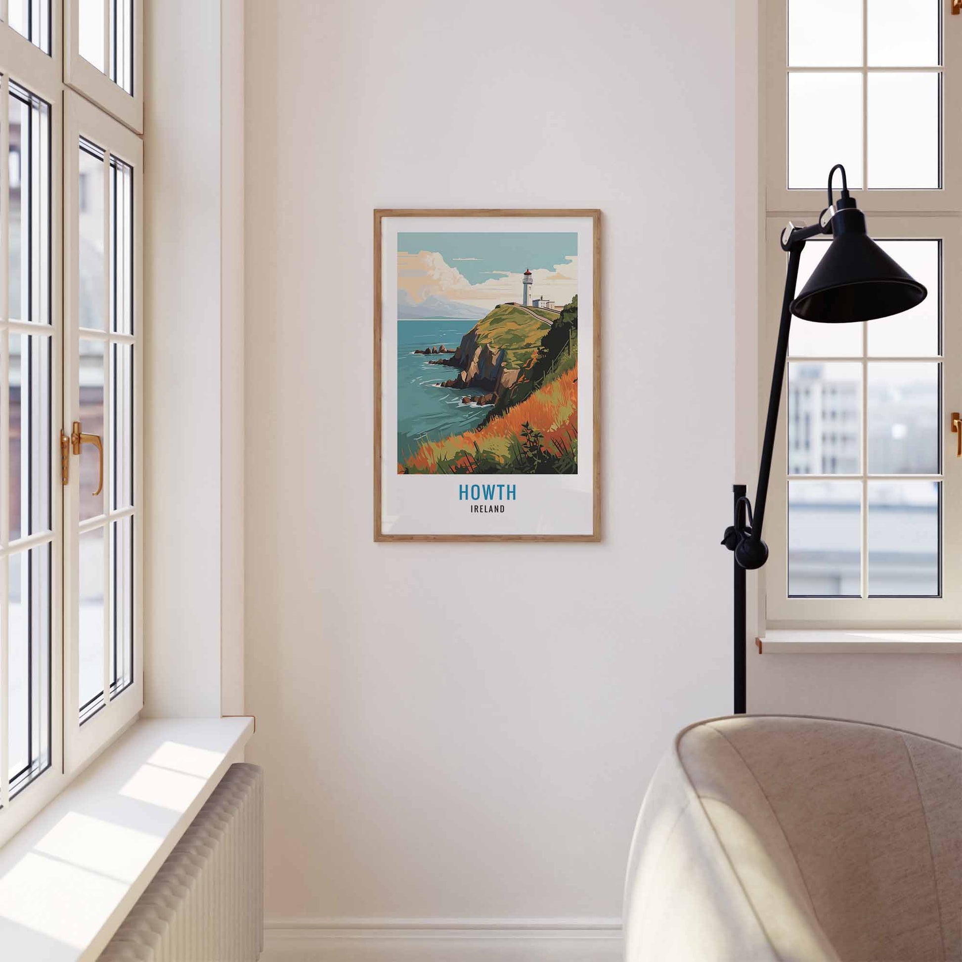 Howth print wooden frame