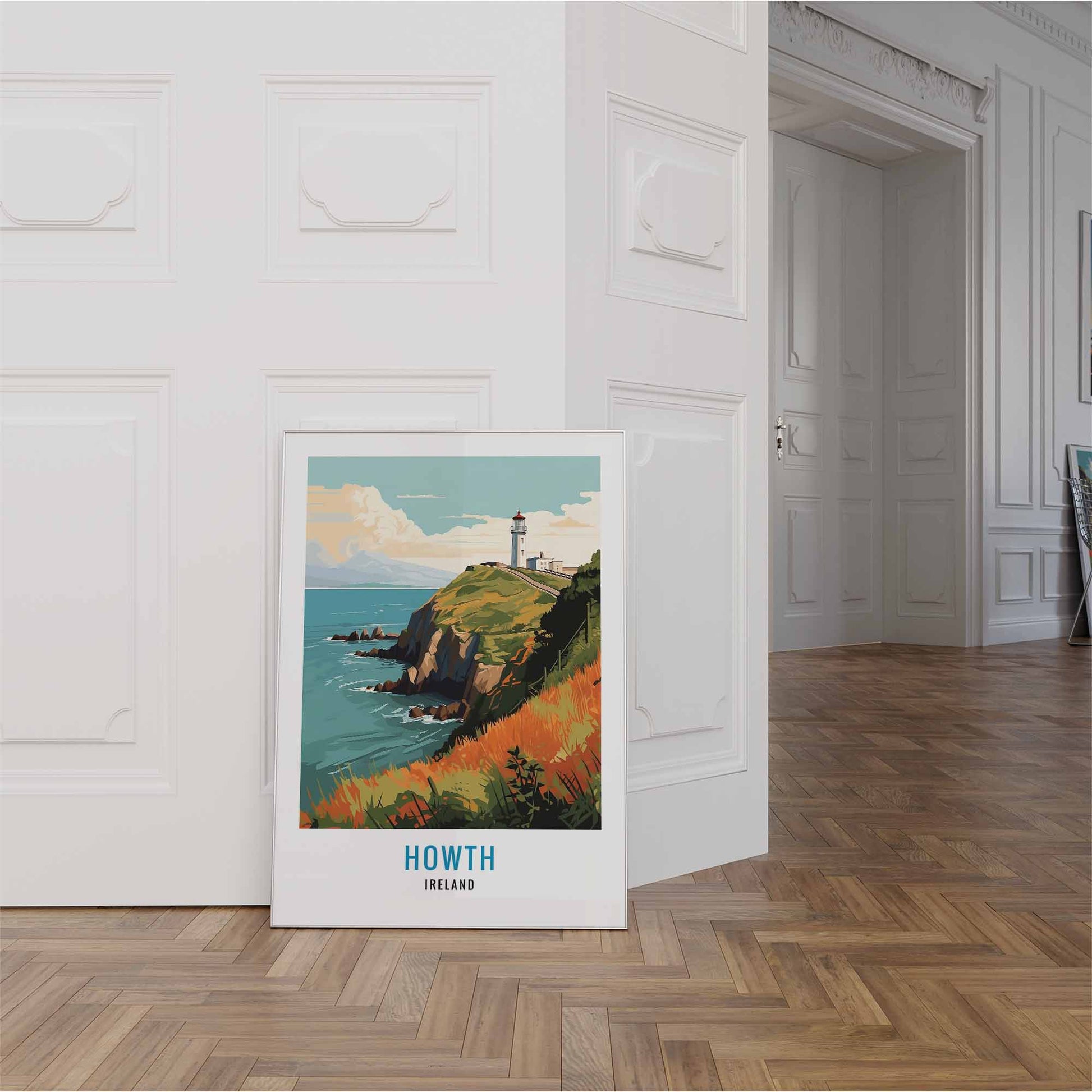 Howth print white frame