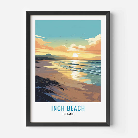 Inch Beach print black frame