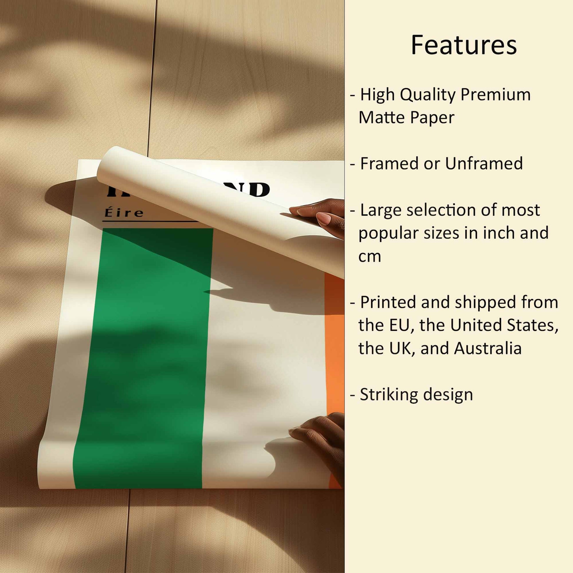 Ireland Flag Print