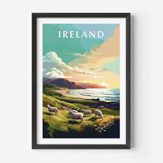 Ireland Print black frame