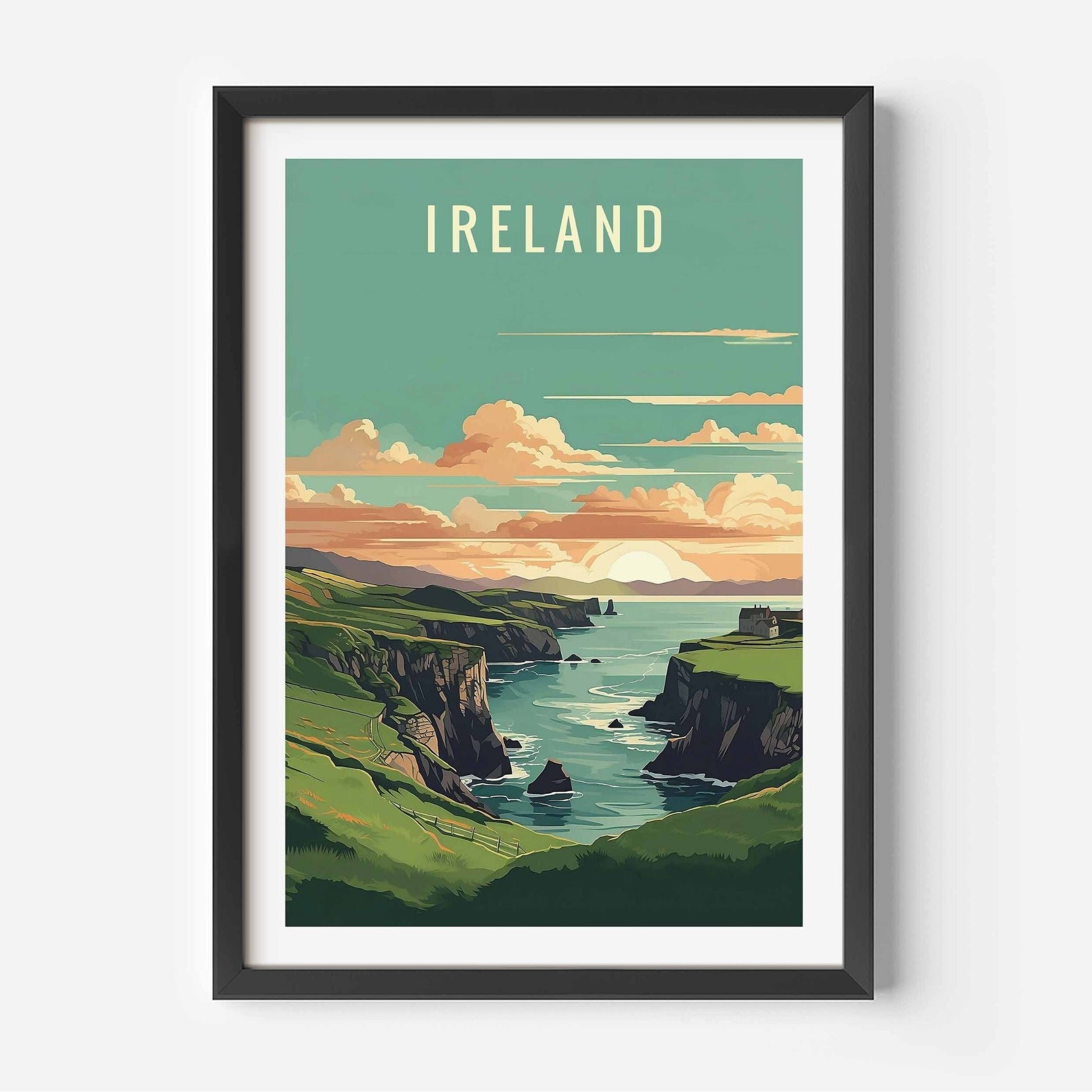 Ireland Print black frame