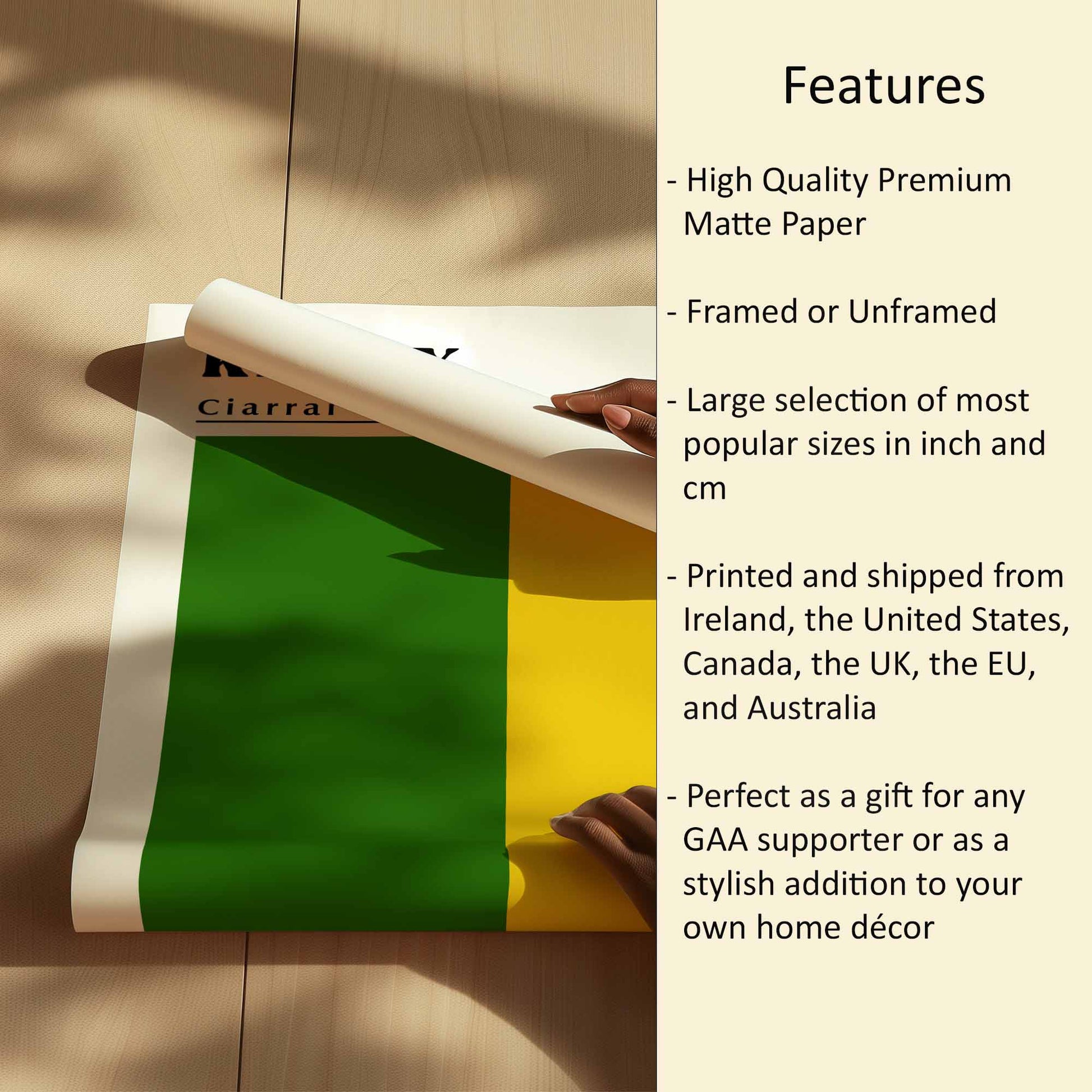 Kerry Flag Print Features