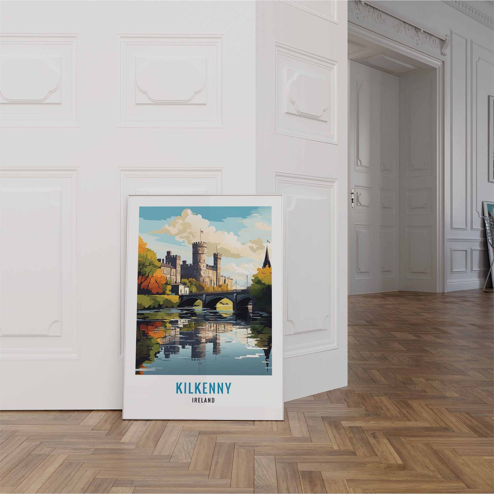 Kilkenny print white frame