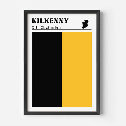Kilkenny Flag Print black frame