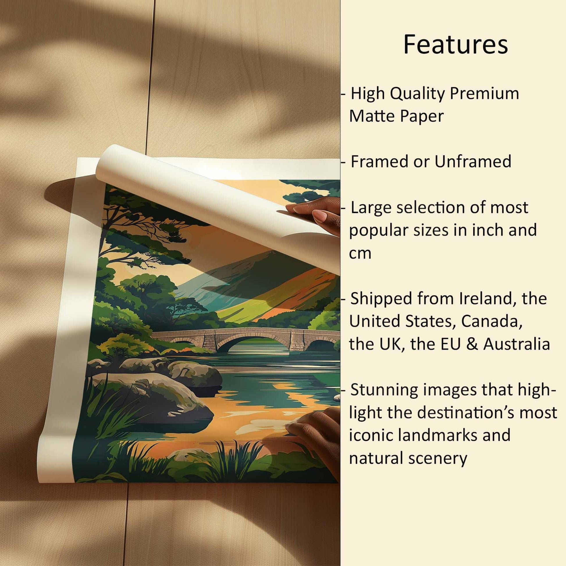 Killarney Print Features