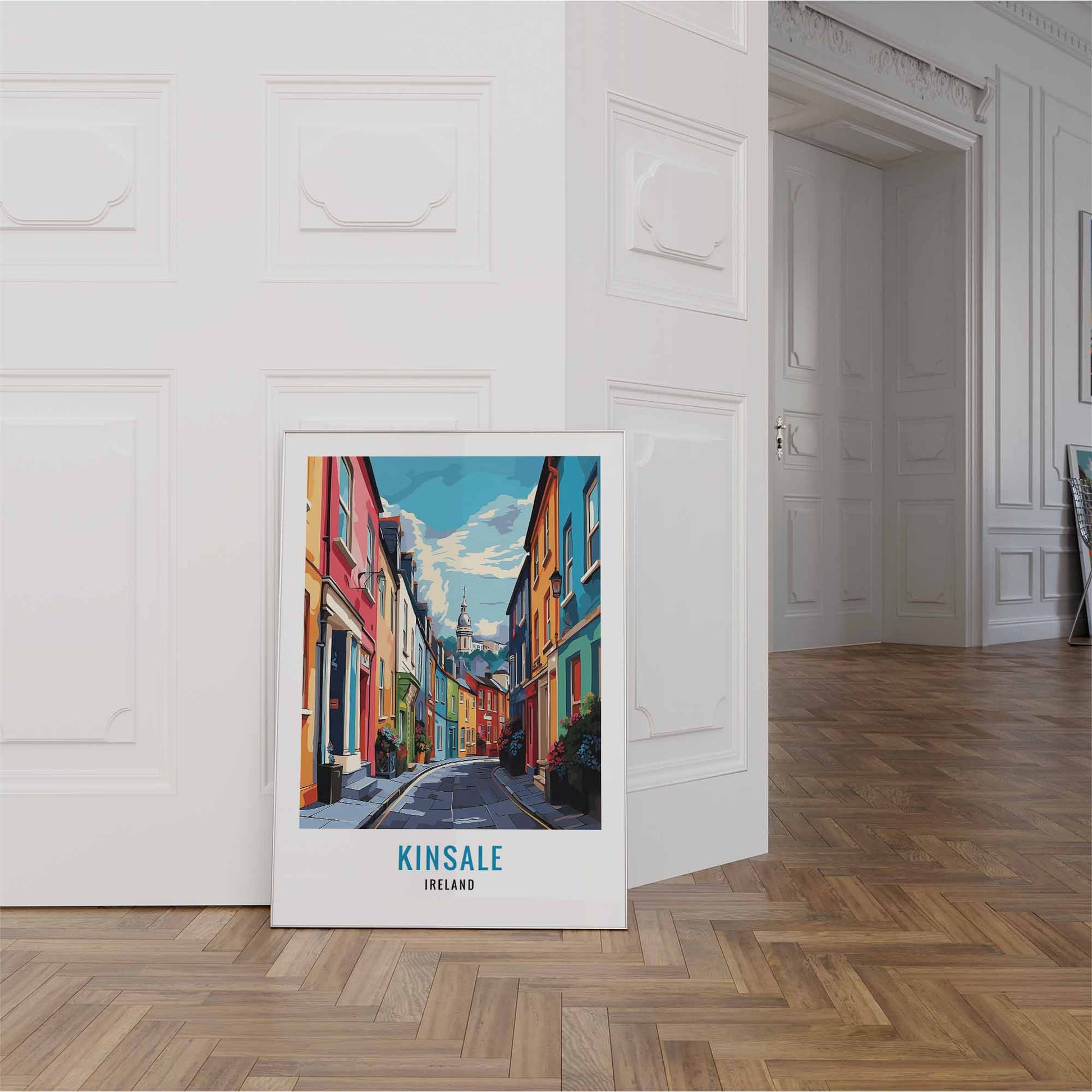 Kinsale print white frame