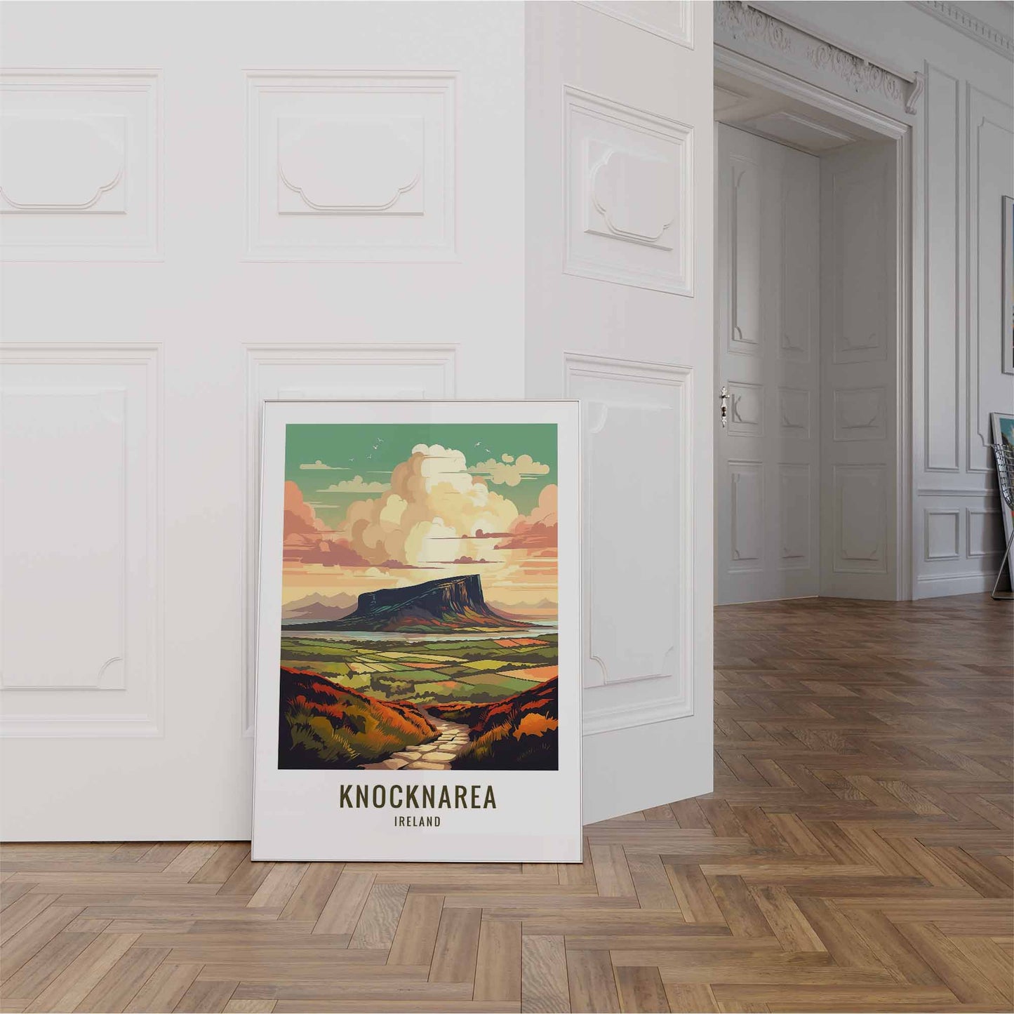 Knocknarea print white frame