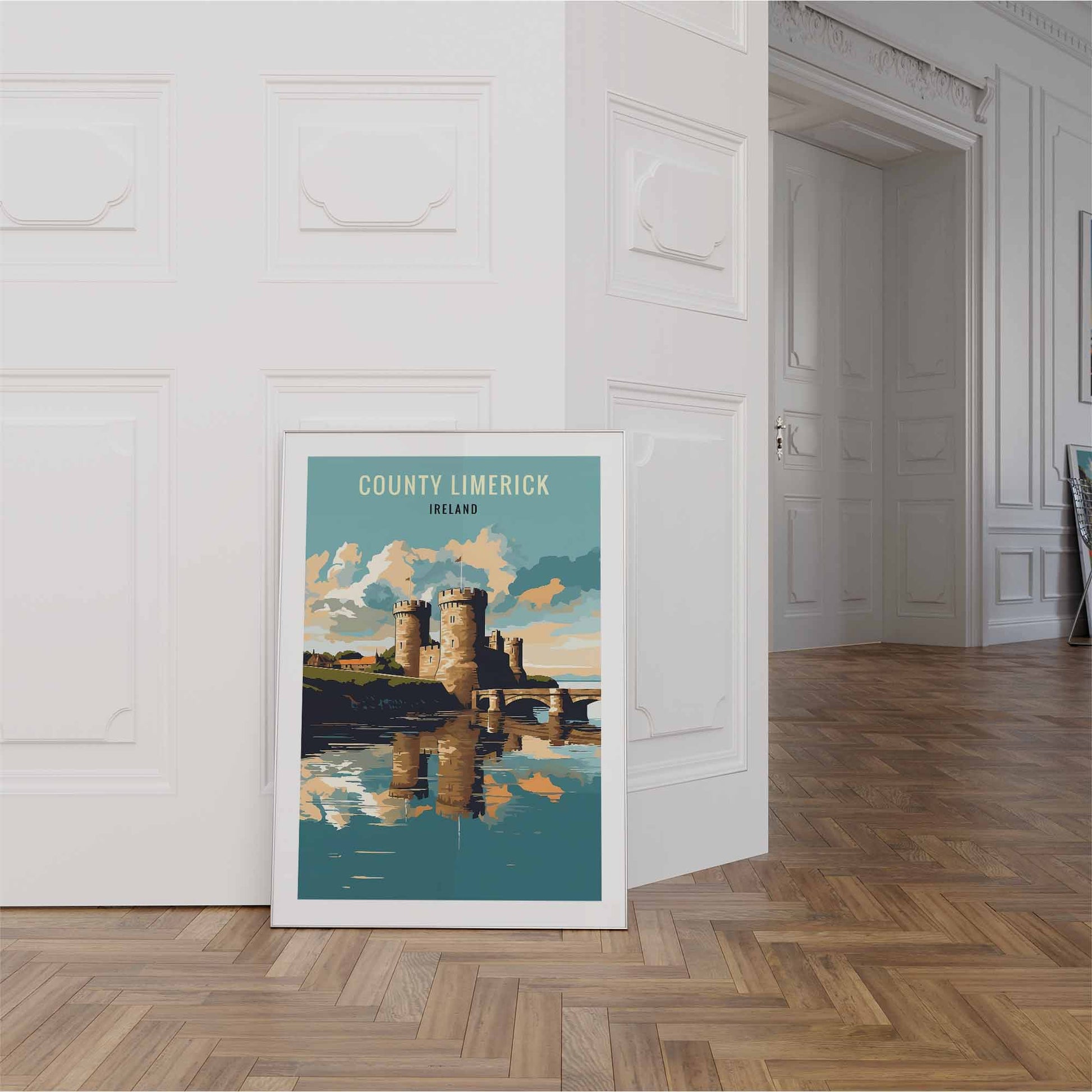Limerick Print white frame