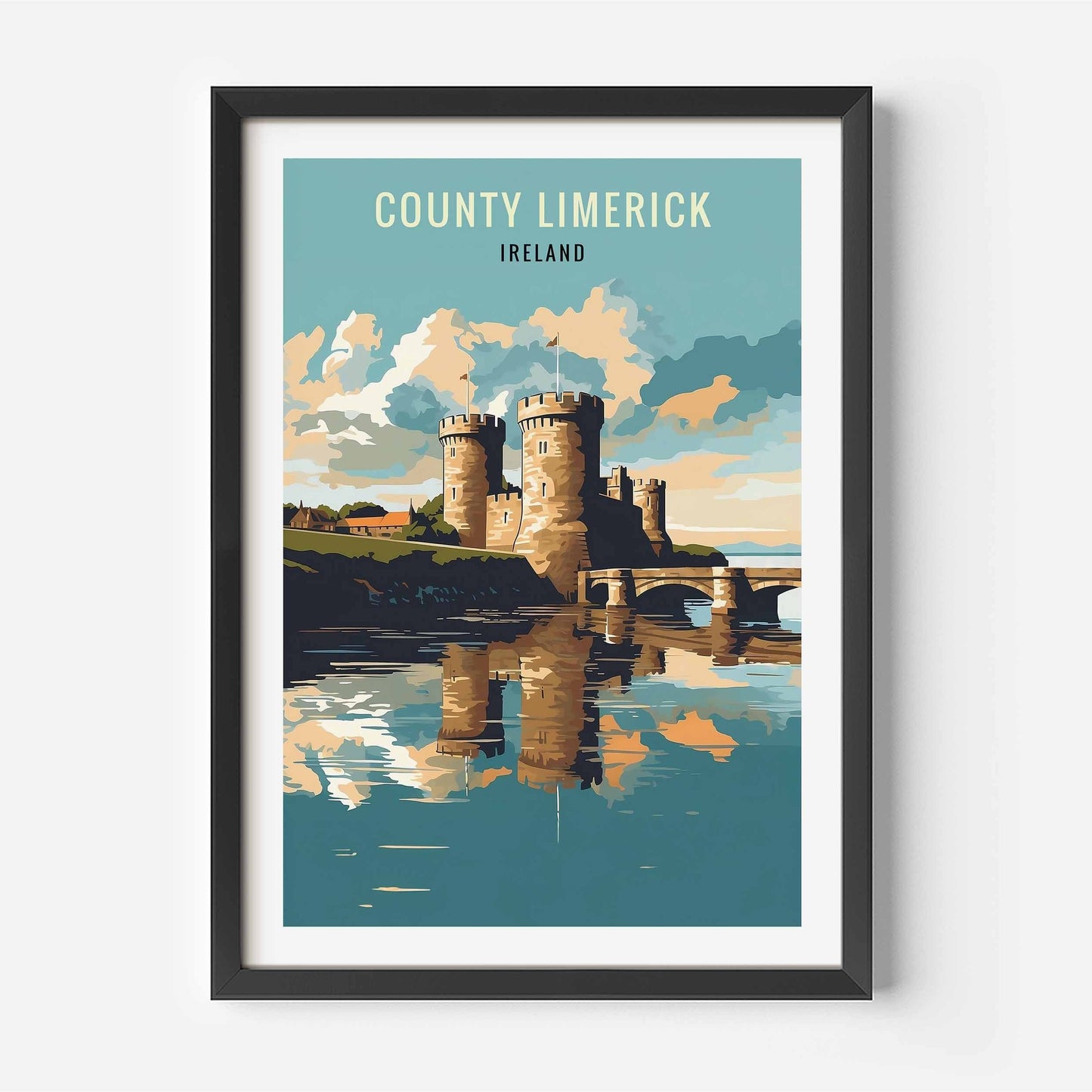Limerick Print black frame