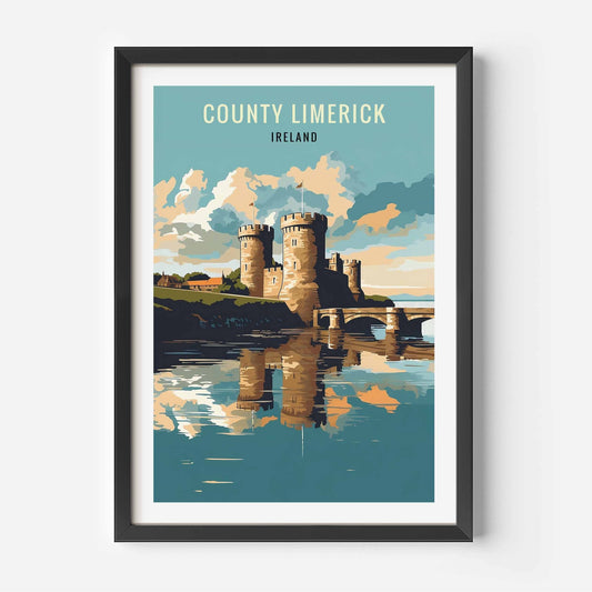 Limerick Print black frame