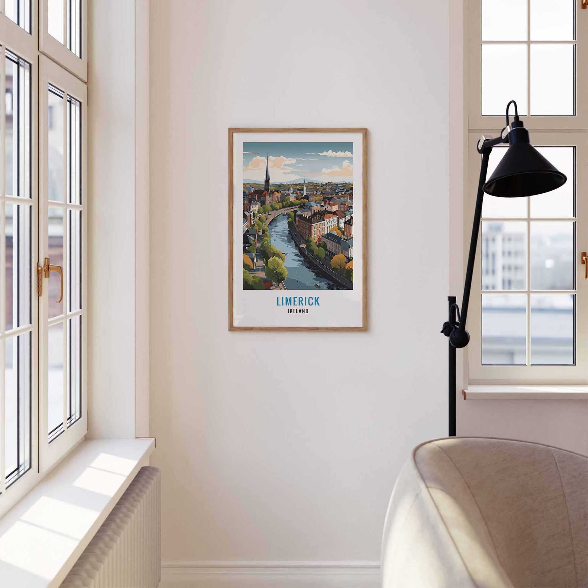Limerick print wooden frame