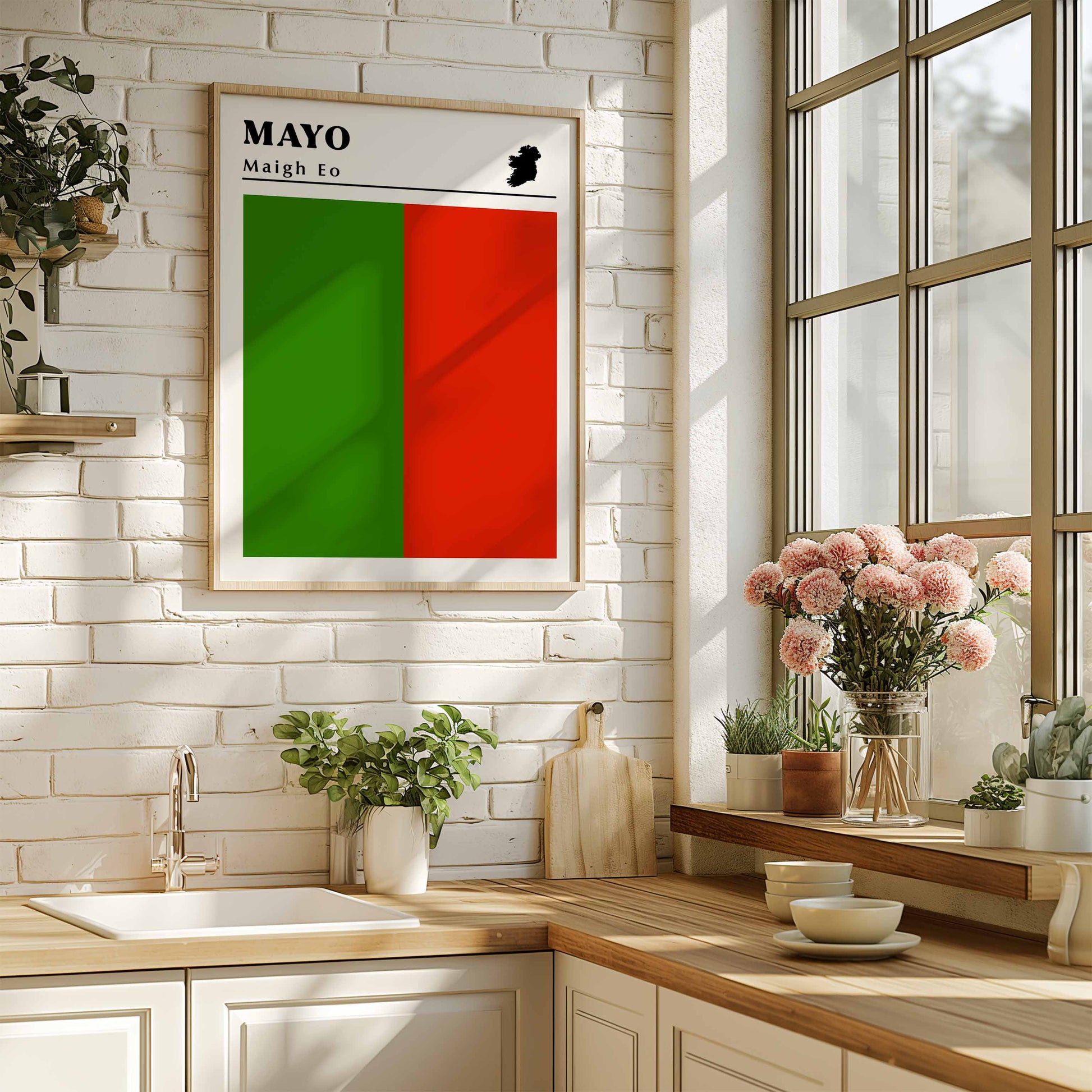 Mayo Flag print wooden frame