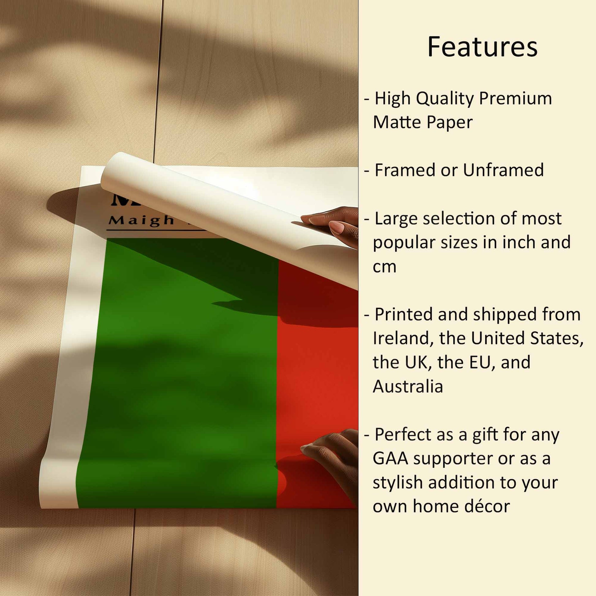 Mayo Flag Print Features