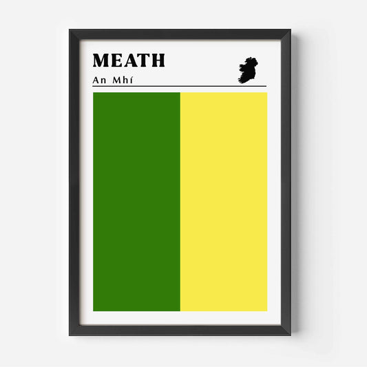Meath Flag Print black frame