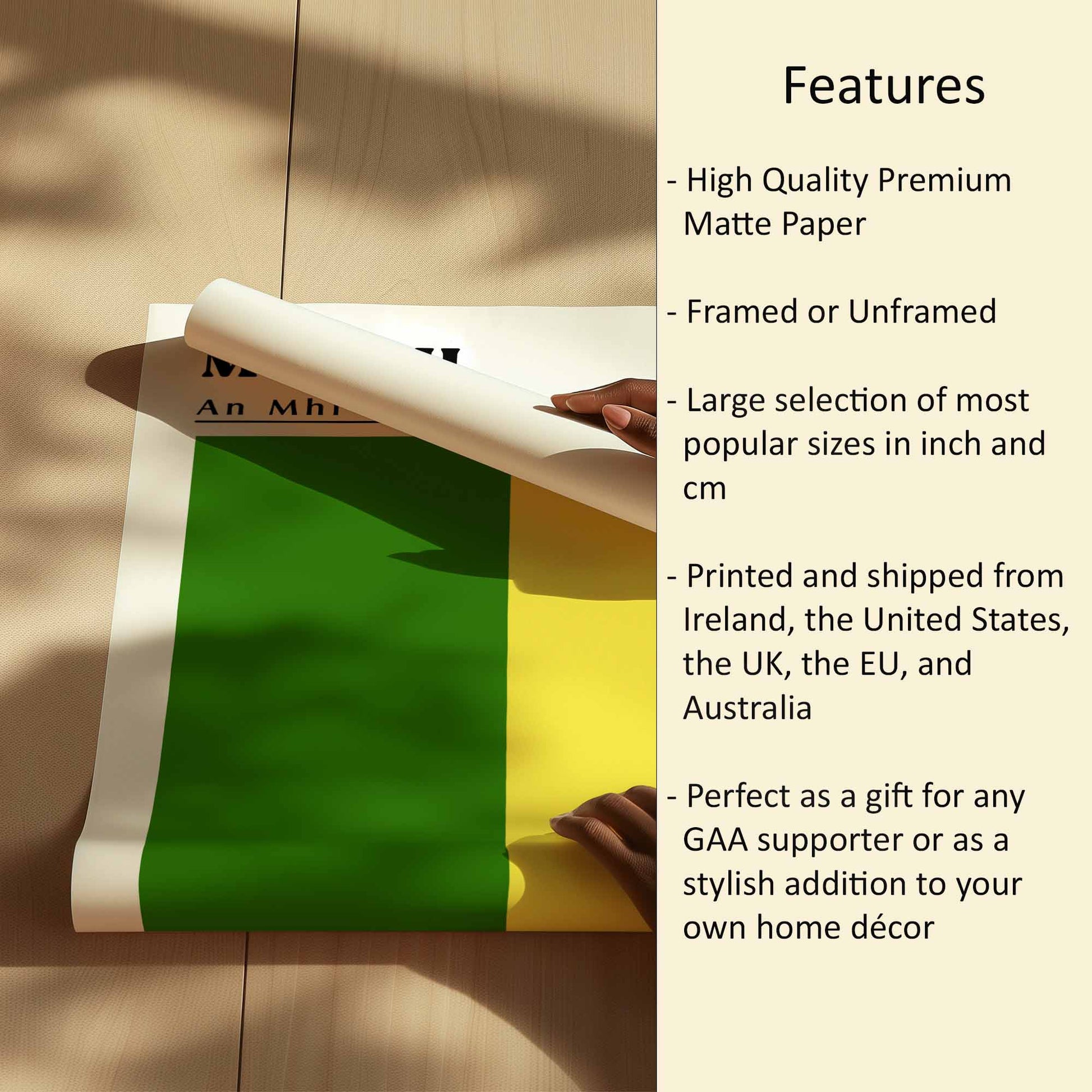 Meath Flag Print Features
