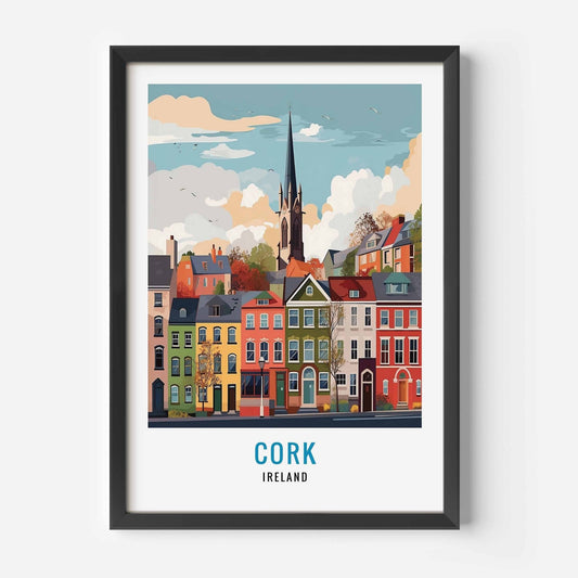Cork print black frame