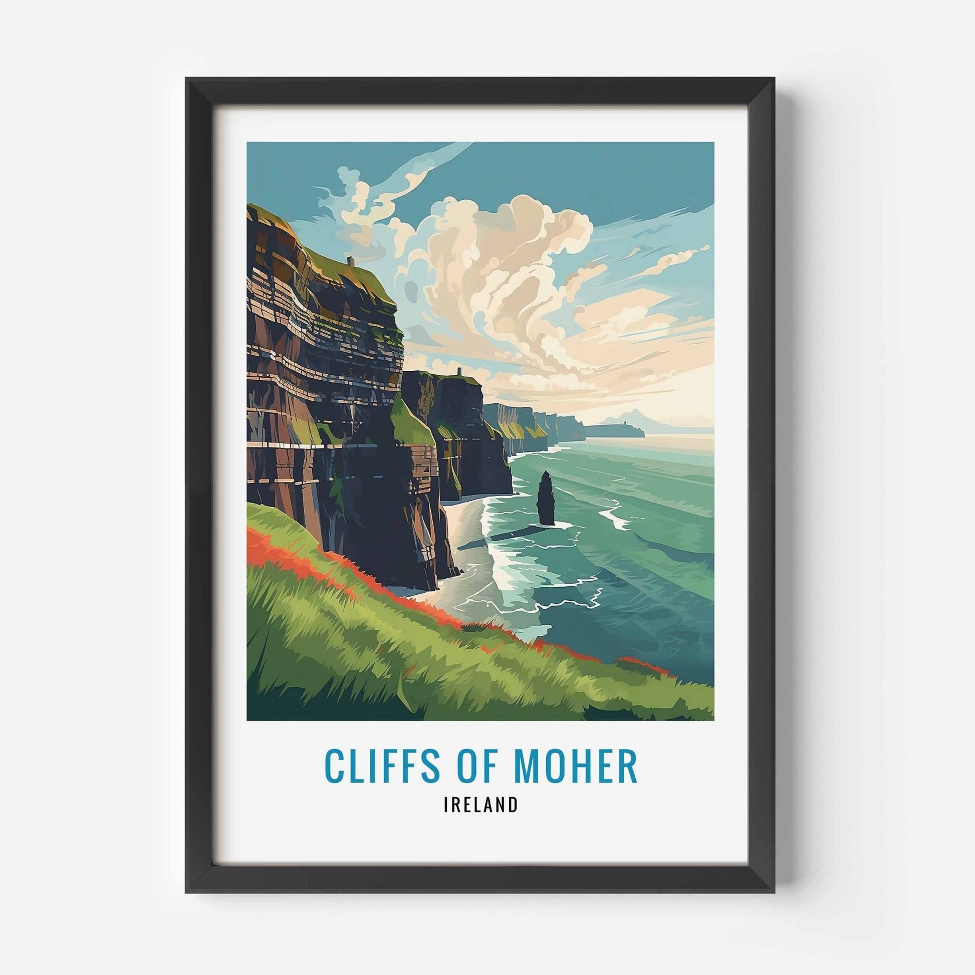 Cliffs of Moher Print black frame