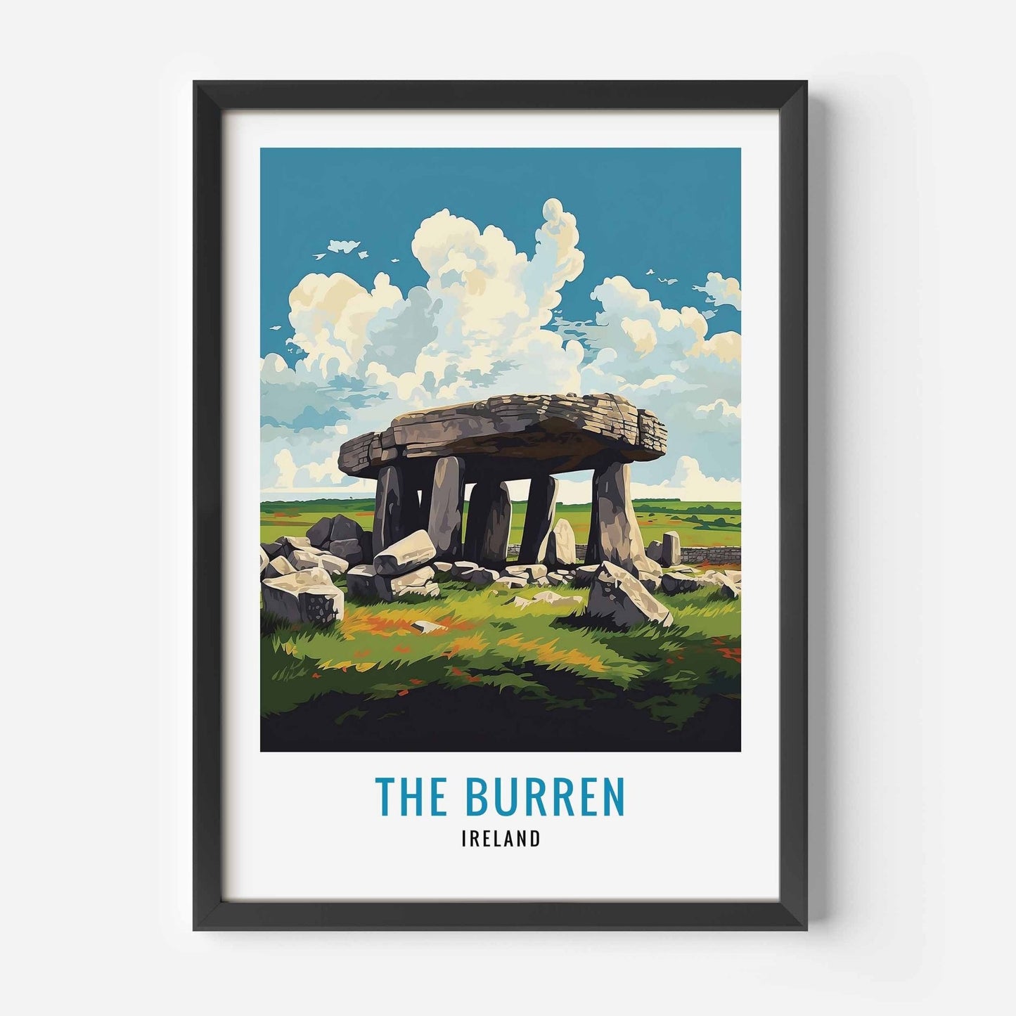 Burren Print black frame