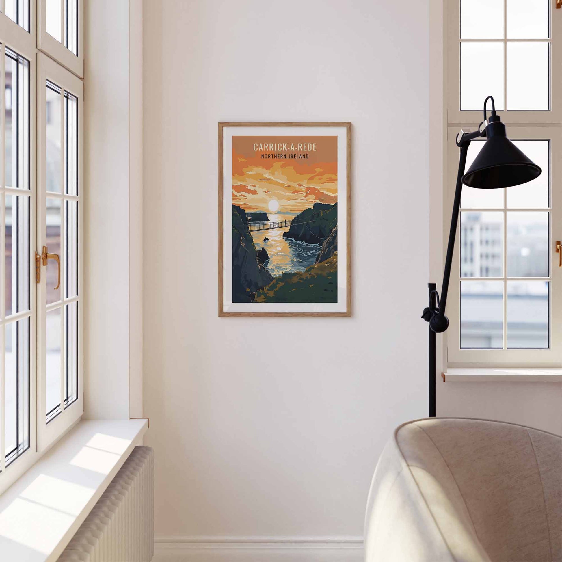 Carrick-a-Rede print wooden frame