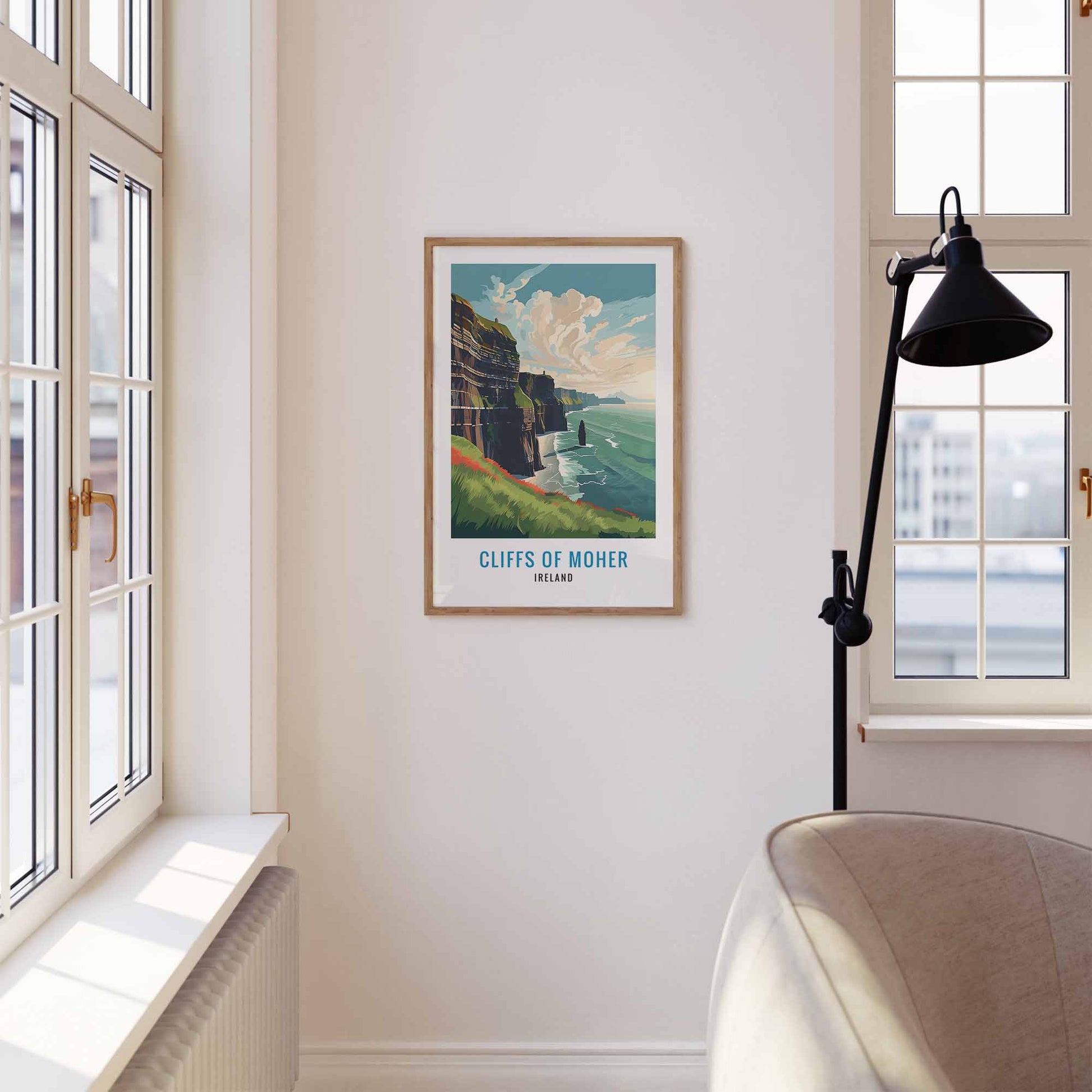Cliffs of Moher Print wooden frame