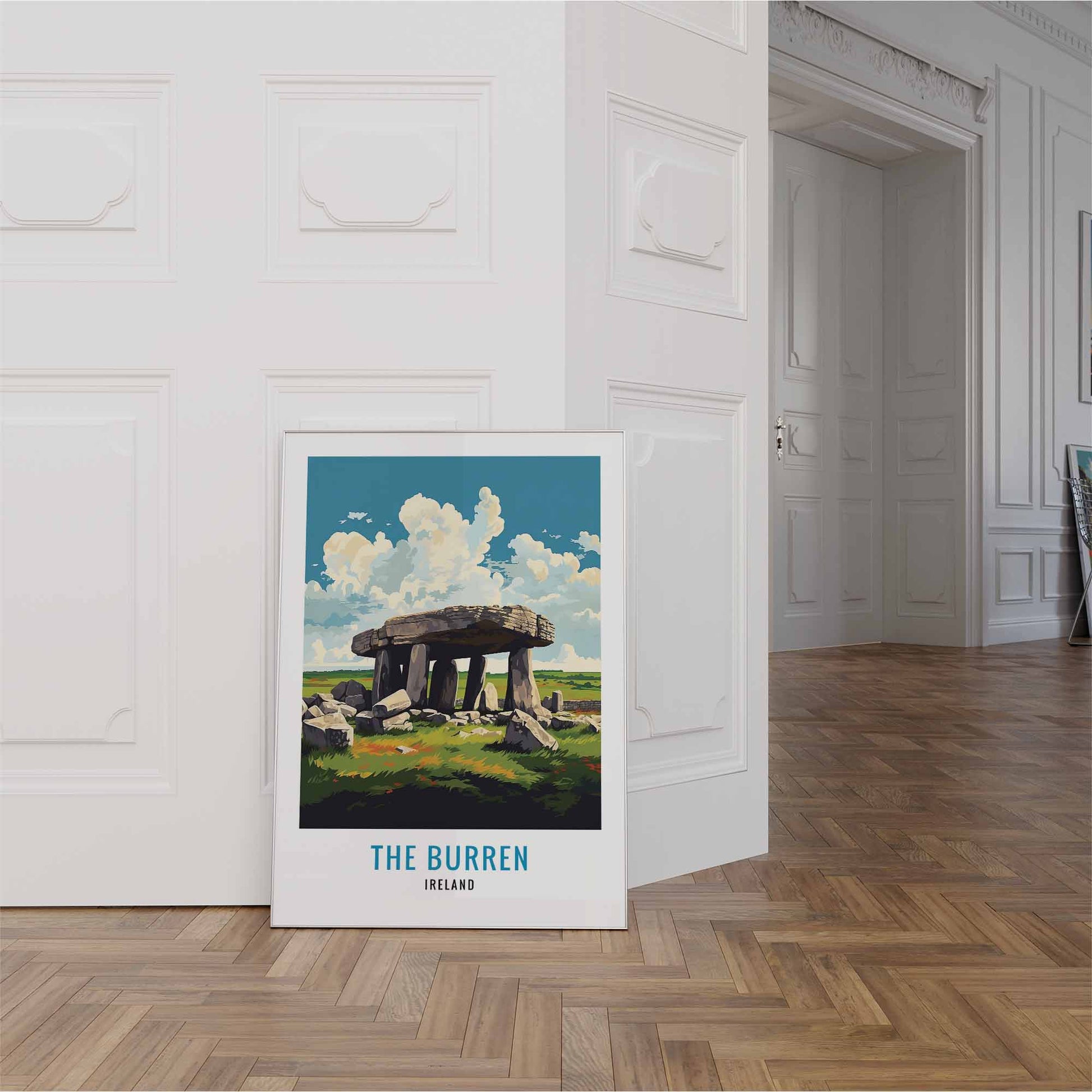 Burren Print white frame