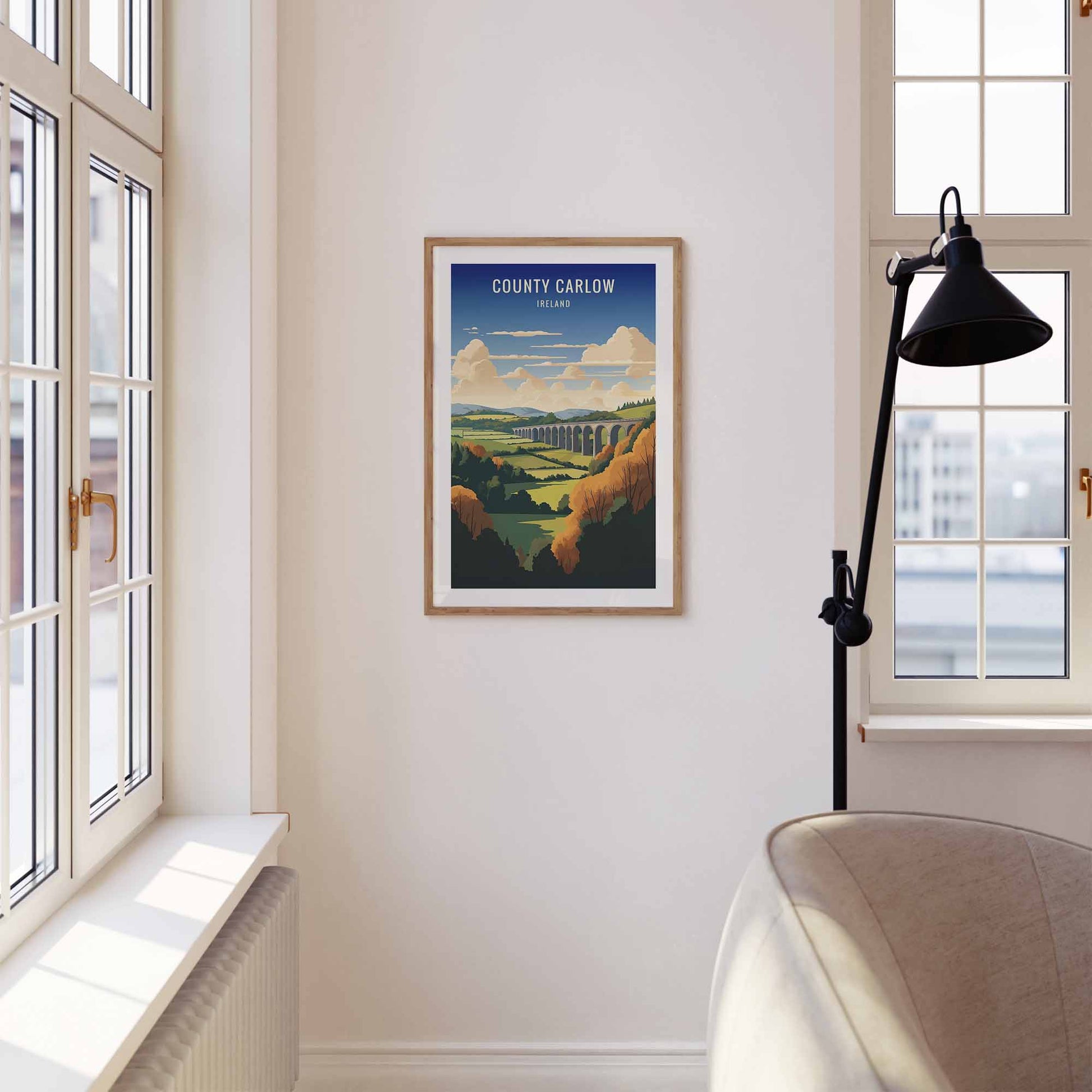 Carlow print wooden frame