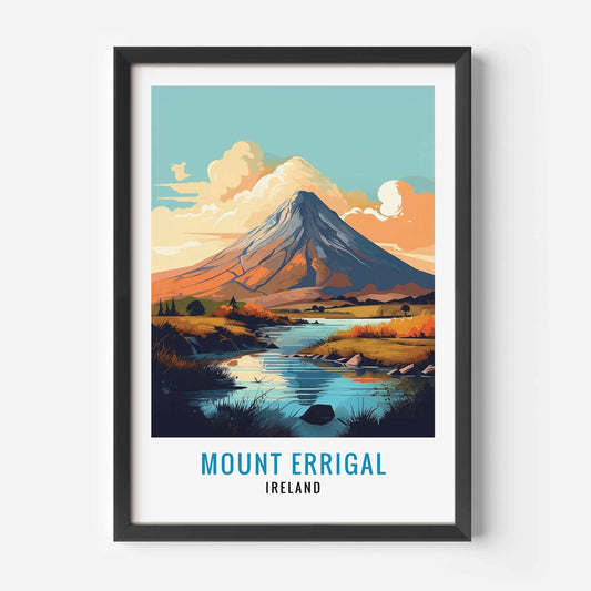 Mount Errigal print black frame