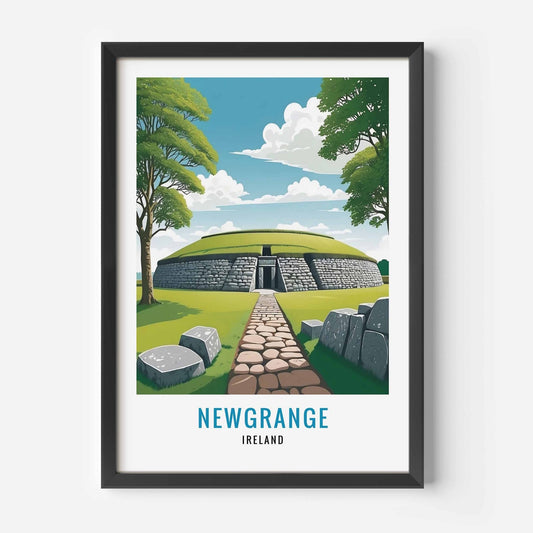 Newgrange print black frame