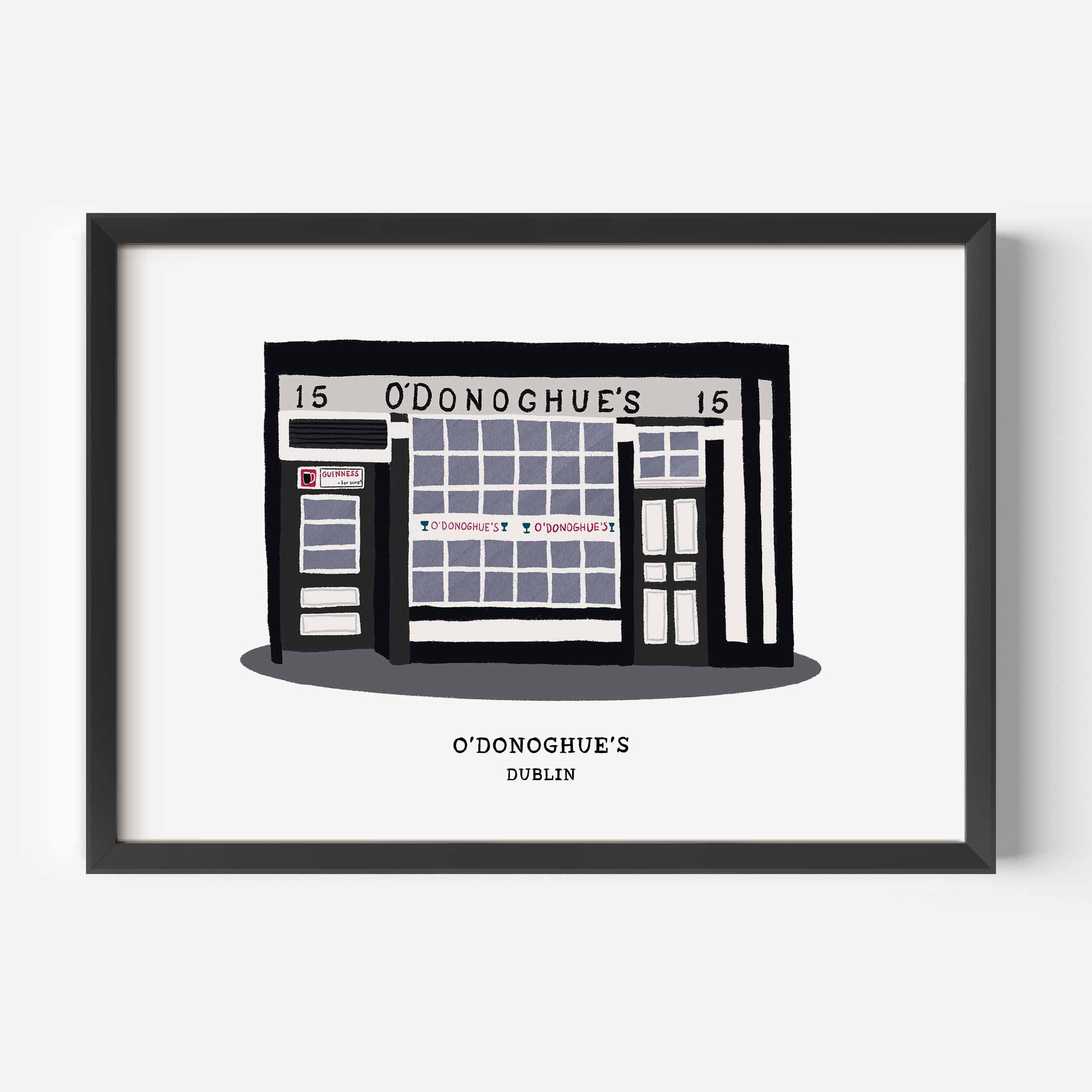 O'Donoghue's Pub Print inspired by the traditional music pub in Dublin