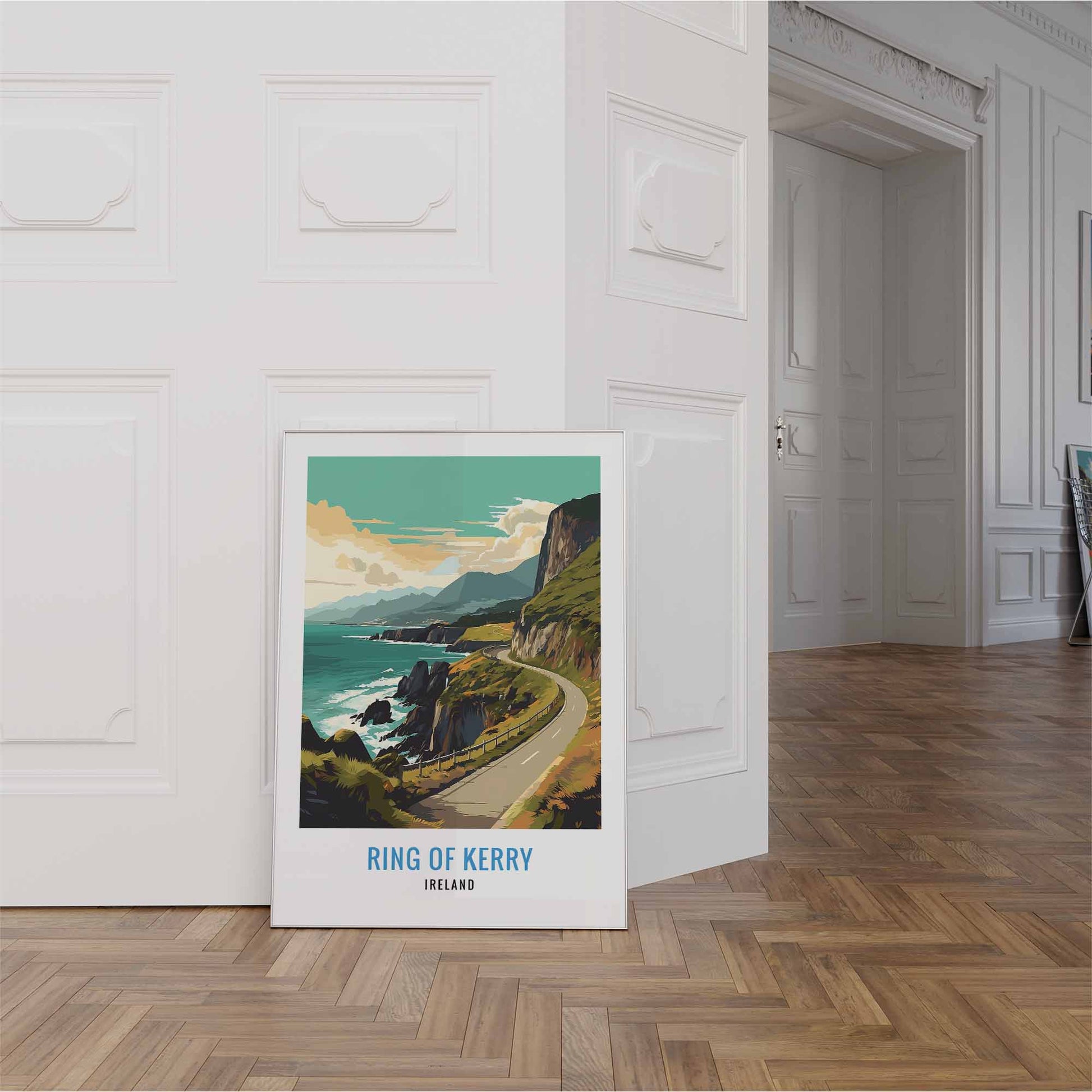 Ring of Kerry print white frame
