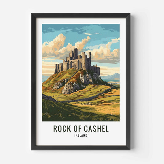 Rock of Cashel print black frame