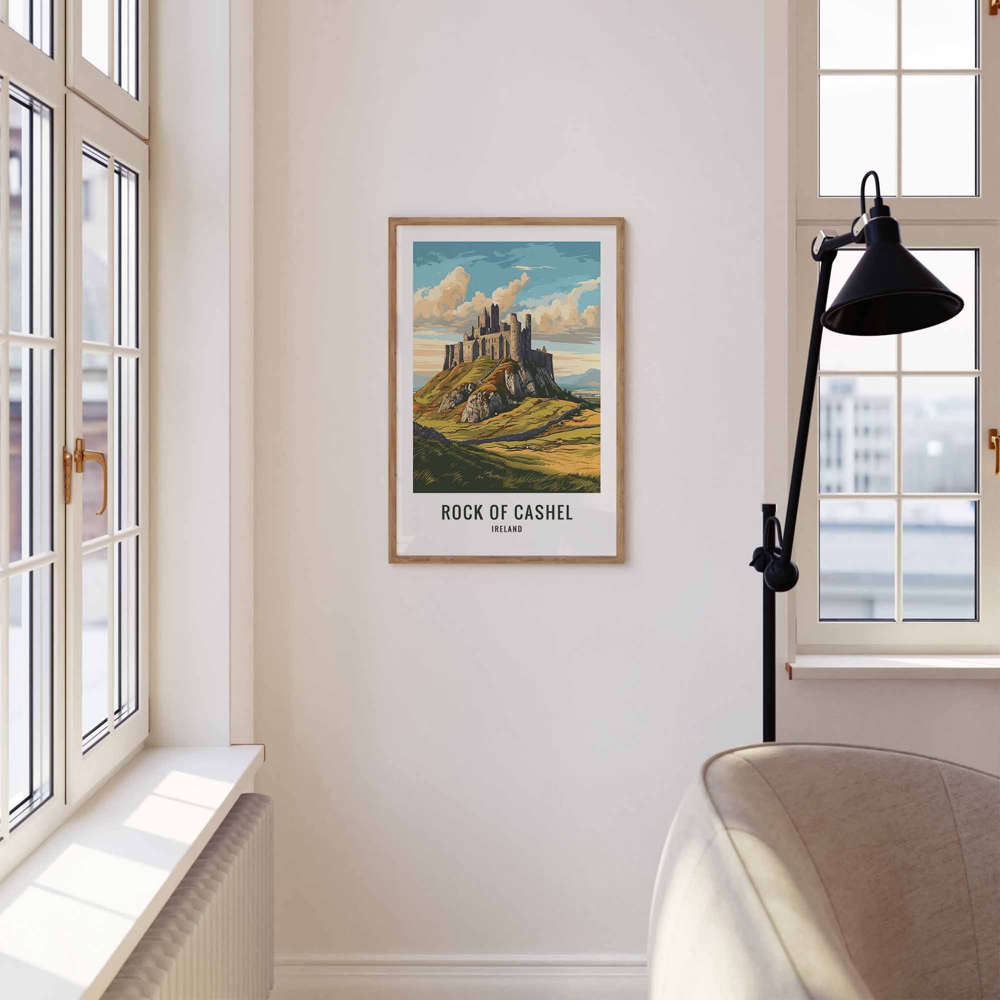 Rock of Cashel print wooden frame