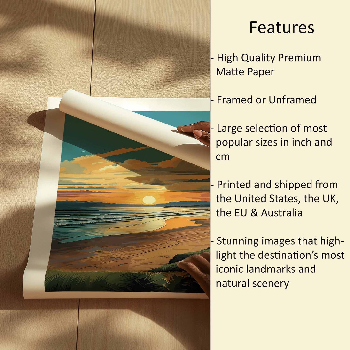 Rossnowlagh Print features