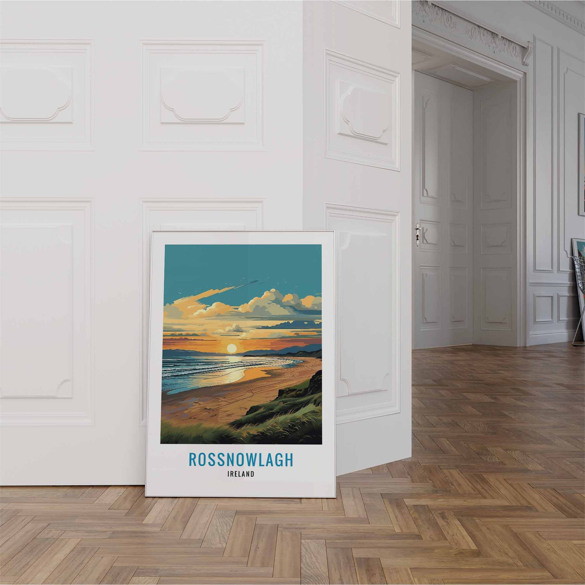Rossnowlagh Print white frame
