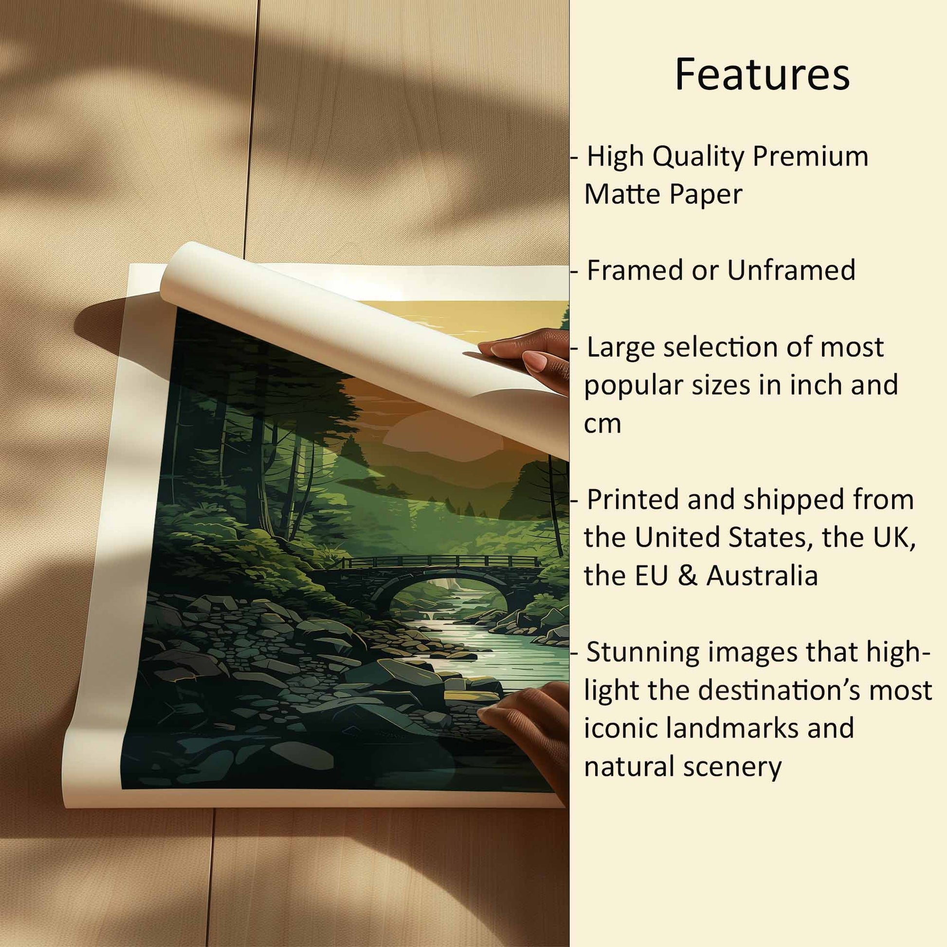 Tollymore Print Features
