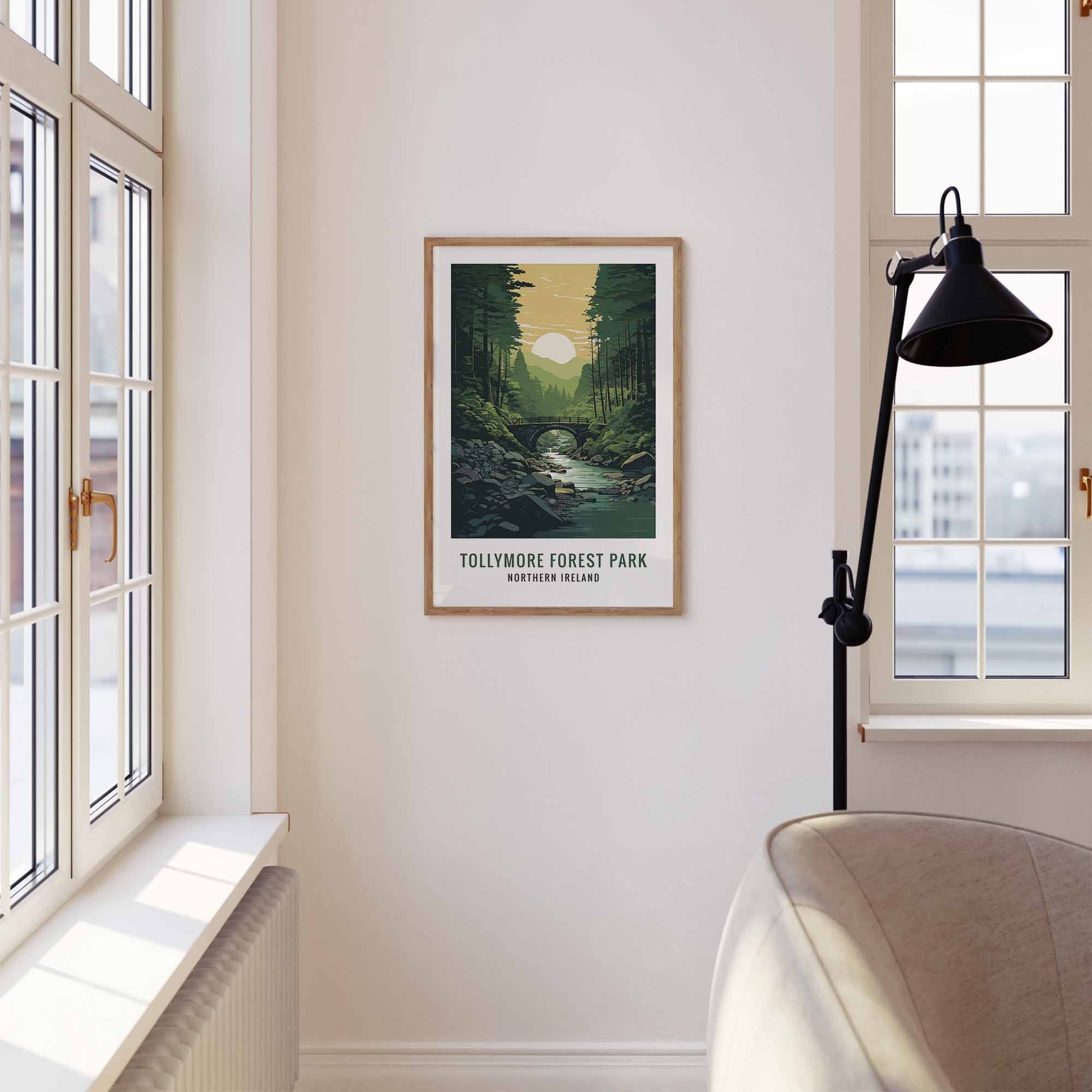 Tollymore Forest Print wooden frame