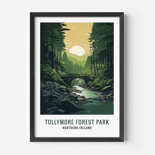 Tollymore Forest Print black frame