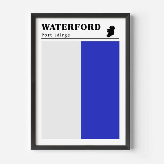 Waterford Flag Print black frame