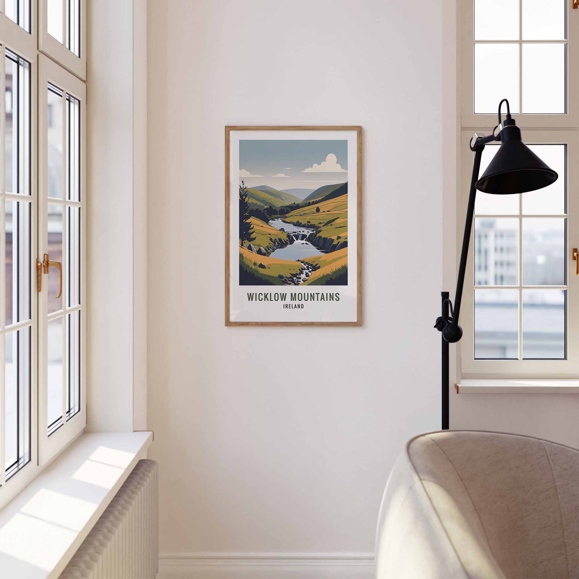 Wicklow Mountains print wooden frame